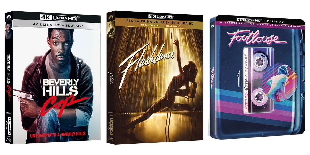 Footloose, Flashdance e Beverly Hills Cop disponibili 4K Ultra HD grazie a Plaion