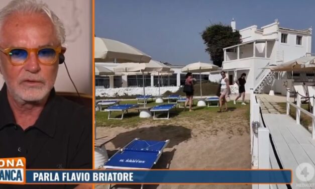 Zona Bianca, Briatore sul caro vacanze in Puglia: “60 euro per quei bagni lì mi sembra una follia. Prezzi uguali ai nostri a Montecarlo”