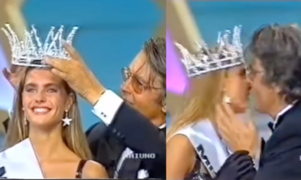 Martina Colombari premiata Miss Italia da Alain Delon: “Ero in titl, Delon mi infilò la fascia al contrario e mi posò la corona un po’ di sbieco”