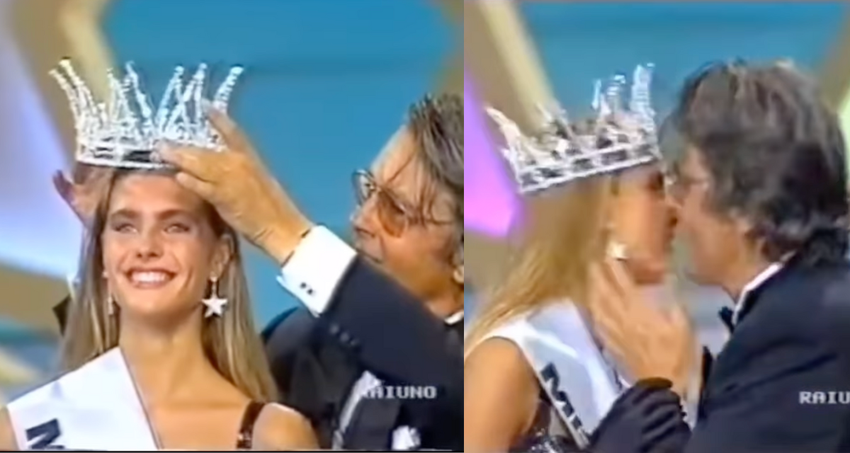 Martina Colombari premiata Miss Italia da Alain Delon: “Ero in titl, Delon mi infilò la fascia al contrario e mi posò la corona un po’ di sbieco”