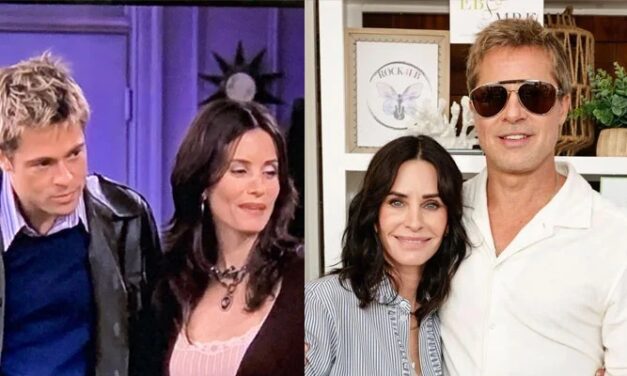 Brad Pitt e Courteney Cox si riuniscono 23 anni dopo Friends