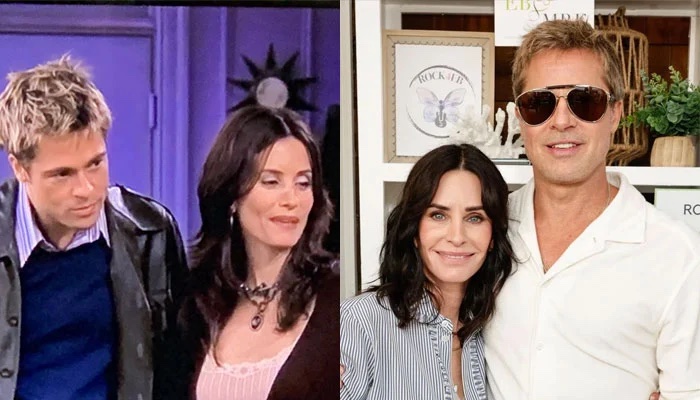 Brad Pitt e Courteney Cox si riuniscono 23 anni dopo Friends