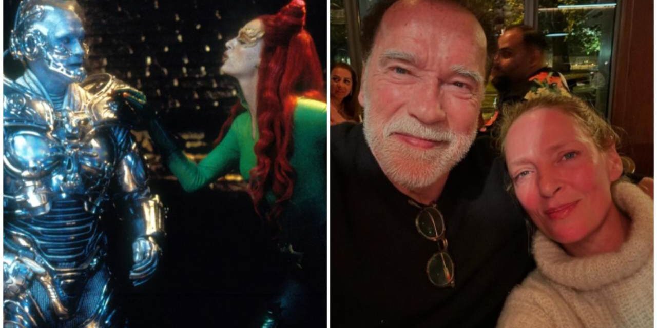 Uma Thurman e Arnold Schwarzenegger, Mr. Freeze e Poison Ivy di nuovo insieme: è reunion Batman & Robin